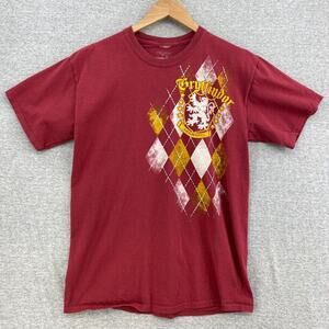Harry Potter Tshirt Mens Medium Red Gryffindor Hogwarts Griffin Tee Short Sleeve